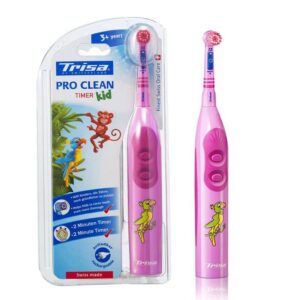 Periuta de dinti electrica cu oscilatii Trisa Pro Clean Timer Kid 674478 Roz