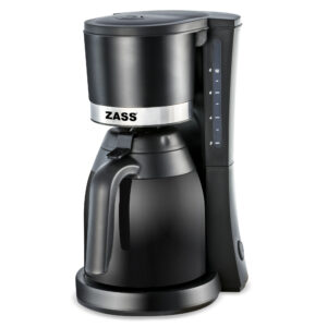 Cafetiera cu termos Zass ZCM 11, Putere 800W, Capacitate 6-8 cesti, Cana termos din sticla 1L, Filtru permanent detasabil, Functie mentinere cald