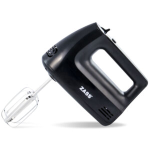 Mixer de mana Zass ZHM 10 BL Black Line, 300W, 5 trepte de viteza, functie Turbo, 2 teluri pentru amestec + 2 teluri pentru malaxare