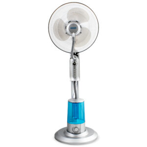 Ventilator cu pulverizare apa Zass ZMF 01 Silver cu pulverizare super fina 320 ml/h, Putere 75W, 3,2L capacitate rezervor, 3 trepte
