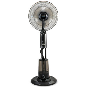 Ventilator cu telecomanda si pulverizare apa Zass ZMF 02 Black cu pulverizare super fina 320 ml/h, Putere 75W, 3,2L capacitate rezervor, 3 trepte