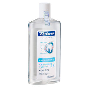 Apa de gura Trisa Revital Sensitive + Xylitol, 500 ml, 904120 Transparent
