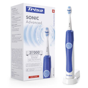 Periuta de dinti electrica sonica profesionala Trisa Advanced, 31000 de pulsatii sonice 679186 Albastru