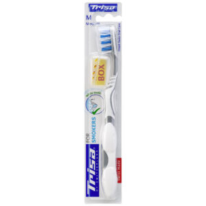 Periuta de dinti manuala Trisa For Smokers Medium, 637645 Gri