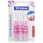 Periute de dinti manuale interdentare Trisa Interdental Brush 667153 ISO 4 1,3mm Roz