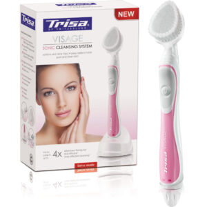 Perie de curatare faciala Trisa Visage Sonic Cleansing System Acumulator 678333 Roz