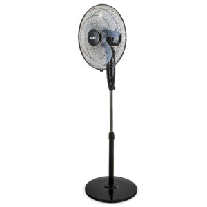 Ventilator cu picior Zass ZF 1606, putere 45W, ventilare puternica, oscilatie 90 grade dreapta-stanga, 3 trepte de viteza, 4 comutatoare frontale, culoare negru