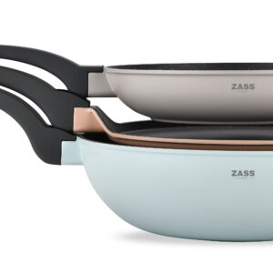 Set 3 tigai antiaderente din aluminiu turnat sub presiune Zass Gourmet ZG-ACS 03 Pastel