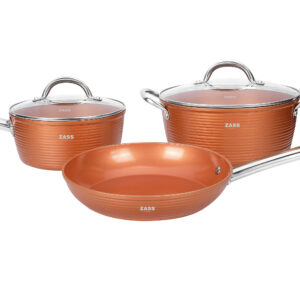 Set vase antiaderente din aluminiu turnat sub presiune Zass Gourmet ZG-ACS 04