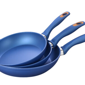 Set tigai antiaderente din aluminiu turnat sub presiune Zass Gourmet ZG-ACS 06, Albastru