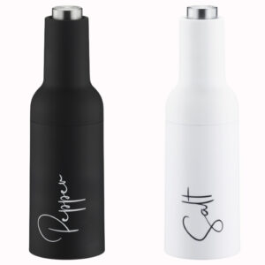 Pachet rasnita sare si piper Trisa Pure Elegance, culoare Alb si Negru