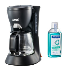 Pachet cafetiera Zass ZCM 02 cu apa de gura Trisa 904368 Complete Care 100 ml + Xylitol