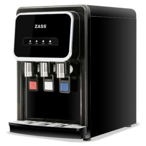 Dozator de apa de birou ZASS ZTWD 26 WF Negru, Cu filtrare, Racire cu compresor, Putere incalzire 500W, apa rece/calda, Negru