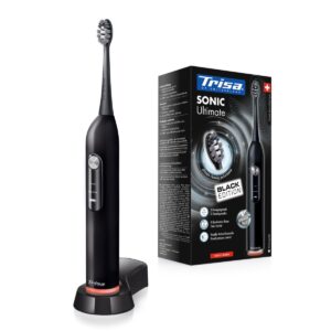 Periuta de dinti electrica sonica Trisa Sonic Ultimate pana la 40000 de miscari sonice (vibratii sonice) / min 600270 Negru