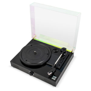 Pick-up cu ac safir si difuzor bluetooth Electromures EM 1020, Culoare Negru - Rainbow Edition