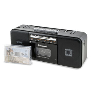 Difuzor Bluetooth cu Casetofon si Radio FM/AM/SW Electromures EM 1010, USB, TF, Microfon, Mufa pentru casti 3.5 mm, Editia Primul meu Casetofon, Include o caseta originala, relizata in parteneriat cu Electrecord, Negru