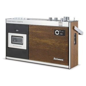 Difuzor Bluetooth cu Casetofon si Radio FM/AM Electromures EM 1014, USB, AUX, Microfon, Mufa pentru casti 3.5 mm, Editia Muzica Folk, Include o caseta originala, relizata in parteneriat cu Electrecord, Maro