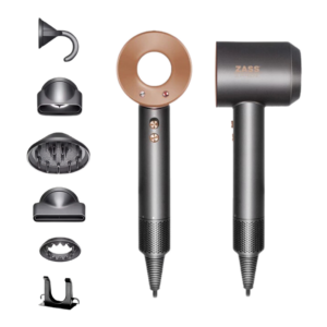 Uscator de par ZASS ZHD 21 Rose Gold, 1600w, filtru detasabil, clasa de protectie II, 3 setari de temperatura, 3 viteze, culoare Gri Antracit