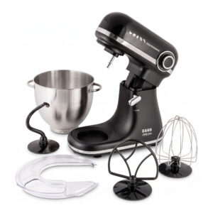 Mixer planetar ZASS ZPSM 11 Pro Line,7 L, 1500 W, 12 viteze, bol inox, functie Puls, culoare Negru