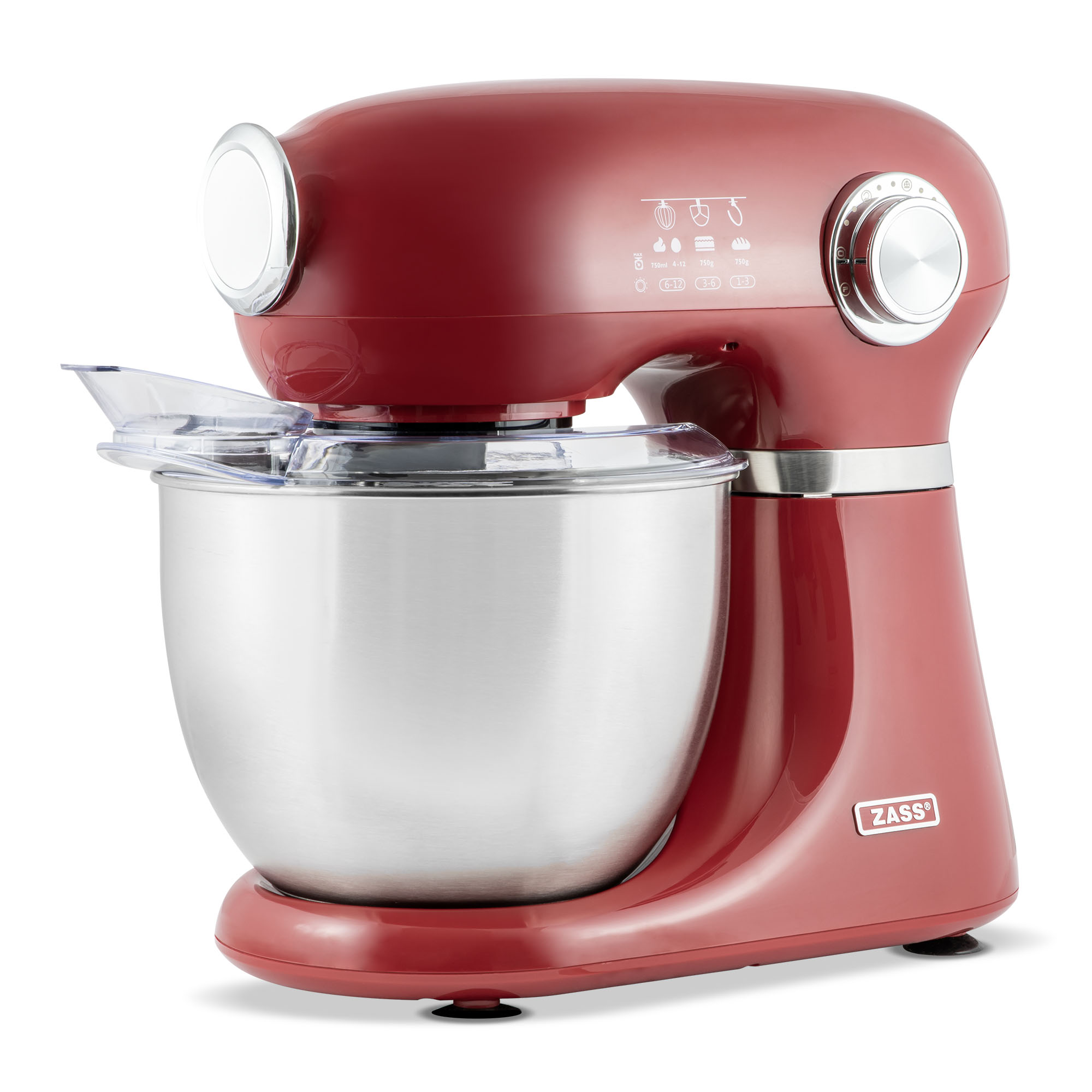 まさ ✨ Mixer Planetar ZASS ZPSM 15 Eternate,1000W,Bol inox 5l,12 viteze