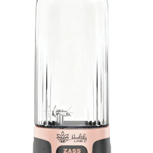 Blender portabil ZASS Healthy Line ZPB 30, 130w, capacitate 750ml, 2 cutite din otel inoxidabil cu 10 lame fiecare, port de incarcare type-C, buton start/stop cu indicator LED