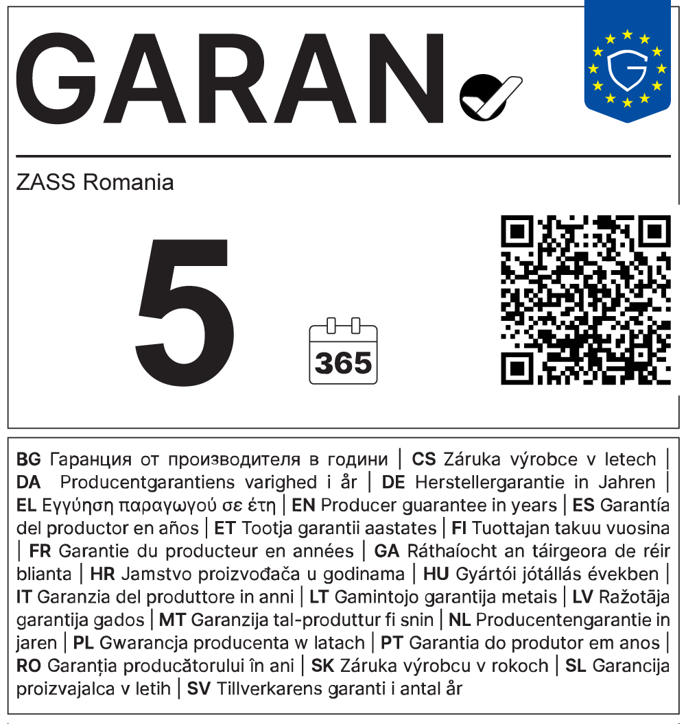 Garanția Oficială de Durabilitate ZASS