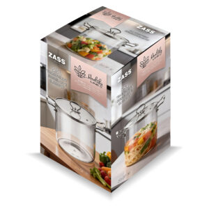 Oala transparenta din sticla termorezistenta ZASS Gourmet Healthy Line ZG-GP 30-5.5L – imaginea 2