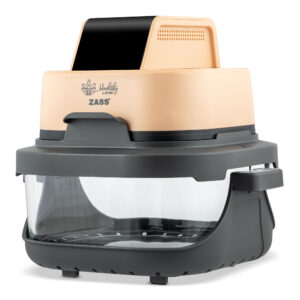 Friteuza cu aer cald multifunctionala ZASS Healthy Line ZAF 30, putere 1500W, panou de control LED, functie ventilare, 2 cosuri detasabile de 4L respectiv 1,5L, gatire in intervalul 60°C - 200°C