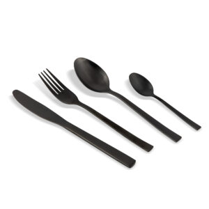 Set tacamuri cu finisaj mat – 24 piese ZASS Gourmet Healthy Line ZG-CS 30, Negru
