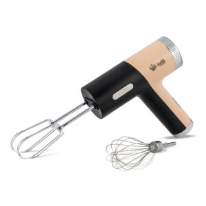 Mixer de mana fara fir ZASS Healthy Line ZHM 30, putere de 100 W, 9 trepte de viteze, afisaj luminos, utilizare fara fir, incarcare USB Type-C, 2x batatoare si 2x teluri